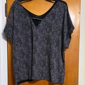 a new day Black and White Patterned Blouse